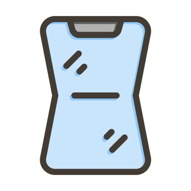 Kişisel ve ticari kullanım için Renk Simgesi Doldurulmuş Katlanabilir Telefon Vektörü Kalın Çizgisi