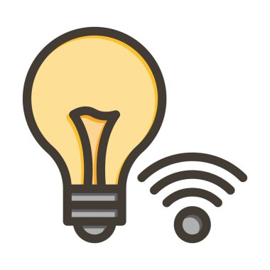 Kişisel ve ticari kullanım için Renk Simgesi Doldurulmuş Akıllı Işık Vektörü Kalın Çizgisi