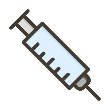Aşı Vektörü Kalın Çizgisi Kişisel ve Ticari Kullanım için Renk Simgesi