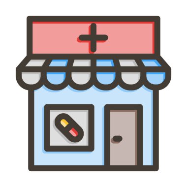 Sokak Gıda Vektörü Kalın Çizgisi Kişisel ve Ticari Kullanım İçin Renk Simgesi Dolduruldu