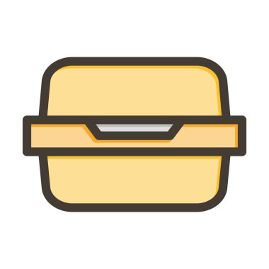 Kişisel ve Ticari Kullanım İçin Renk Simgesi Doldurulmuş Öğlen Torbası Kalın Çizgisi