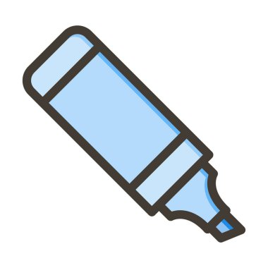 Kişisel ve Ticari Kullanım İçin Renk Simgesi Doldurulmuş İşaretleyici Kalın Çizgisi