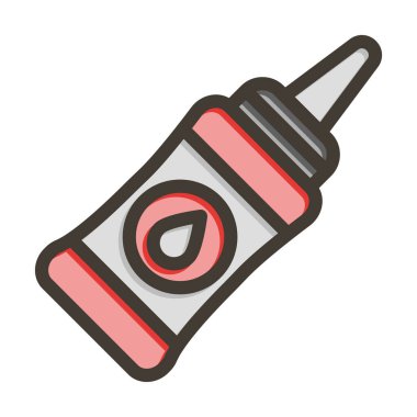 Sıvı Yapıştırıcı Kalın Çizgisi Kişisel ve Ticari Kullanım İçin Renk Simgesi Dolduruldu