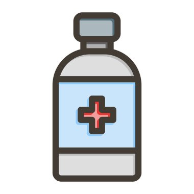 Şurup Vektörü Kalın Çizgisi Kişisel ve Ticari Kullanım İçin Renk Simgesi Dolduruldu