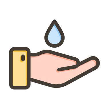 Nemlendirici Vektör Kalın Çizgisi Kişisel ve Ticari Kullanım İçin Renk Simgesi