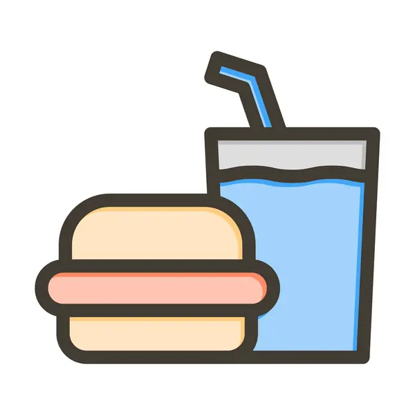 Burger z napojem bezalkoholowym Stock-Vektorbilder | Depositphotos