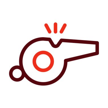 Kişisel ve ticari kullanım için Islık Vektörü Kalın Çizgisi İki Renk Simgesi