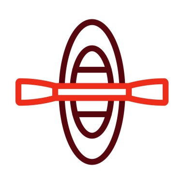 Kişisel ve ticari kullanım için Kano Vektör Kalın Çizgisi İki Renk Simgesi