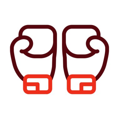 Kişisel ve ticari kullanım için Boks Vektörü Kalın Çizgisi İki Renk Simgesi