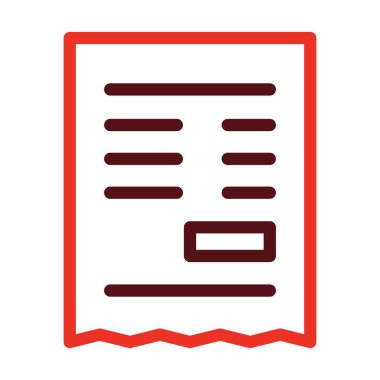 Kişisel ve ticari kullanım için Bill Vector Kalın Çizgi İki Renk Simgesi