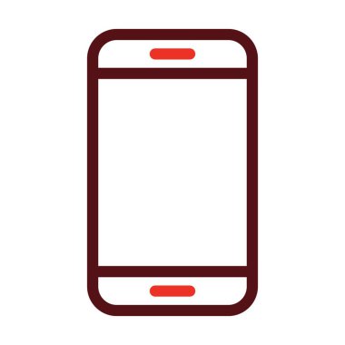 Kişisel ve ticari kullanım için Mobil Vektör Kalın Çizgisi İki Renk Simgesi