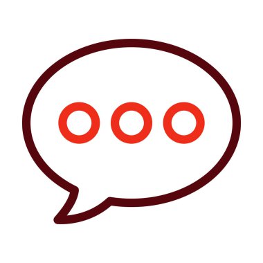 Sohbet Vektörü Kalın Çizgi Kişisel ve Ticari Kullanım İçin İki Renk Simgesi