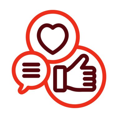 Kişisel ve ticari kullanım için Reaksiyon Vektörü Kalın Çizgi İki Renk Simgesi