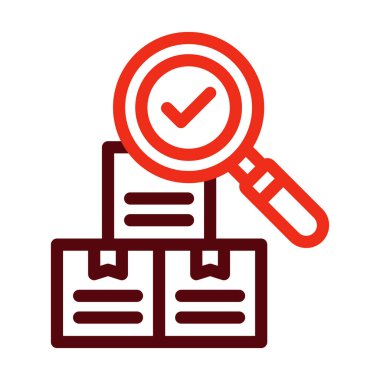 Kişisel ve Ticari Kullanım İçin Gümrük Vektör Kalın Çizgisi İki Renk Simgesi