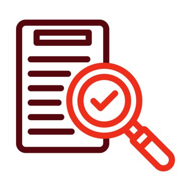 Kişisel ve Ticari Kullanım İçin Doğrulama Vektörü Kalın Çizgisi İki Renk Simgesi