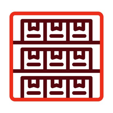 Kişisel ve ticari kullanım için Hisse Vektörü Kalın Çizgisi İki Renk Simgesi