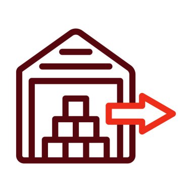 Kişisel ve ticari kullanım için Kalın Satır İki Renk Simgesini Aktar