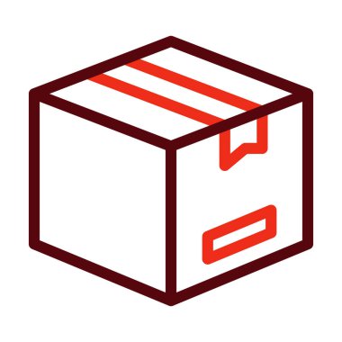 Kişisel ve ticari kullanım için Kutu Vektörü Kalın Çizgisi İki Renk Simgesi