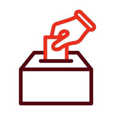 Kişisel ve ticari kullanım için Oylar Kalın Satır İki Renk Simgesi