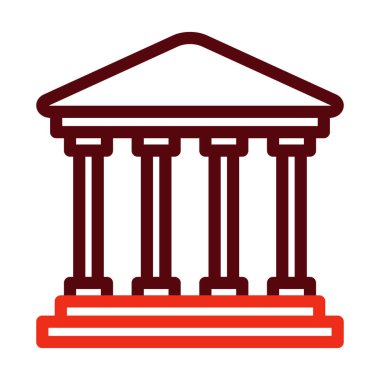 Adliye Meclisi Vekil Çizgisi Kişisel ve Ticari Kullanım İçin İki Renk Simgesi