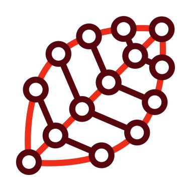 Biyomimetik Vektör Kalın Çizgisi Kişisel ve Ticari Kullanım İçin İki Renk Simgesi