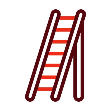 Kişisel ve ticari kullanım için Merdiven Vektörü Kalın Çizgisi İki Renk Simgesi