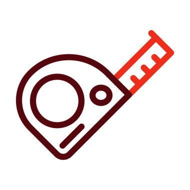 Kişisel ve Ticari Kullanım İçin Flexometer Vektör Kalın Çizgisi İki Renk Simgesi