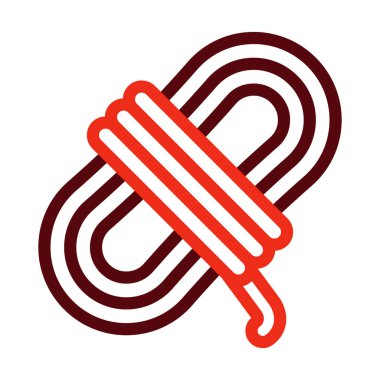 Kişisel ve ticari kullanım için Halat Vektör Kalın Çizgisi İki Renk Simgesi