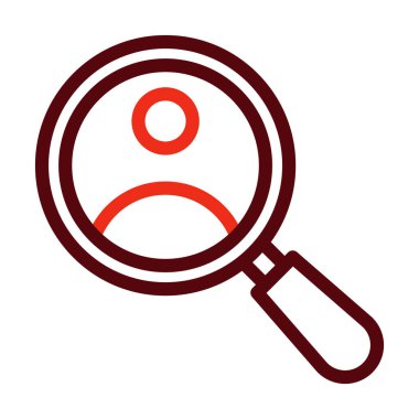 Tanımlanabilir Doğal Kişilik Vektör Kalın Çizgisi Kişisel ve Ticari Kullanım İçin İki Renk Simgesi