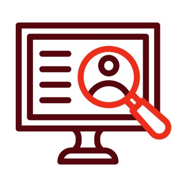 Kişisel ve Ticari Kullanım İçin Özel Etki Değerlendirme Kalın Satır İki Renk Simgesi