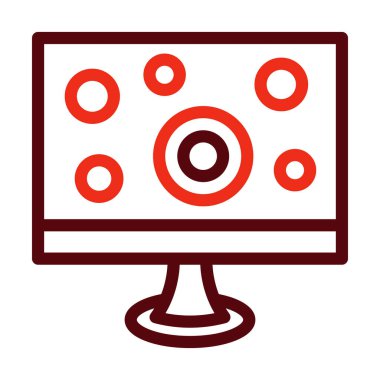 Isı Haritası Vektör Kalın Çizgisi Kişisel ve Ticari Kullanım İçin İki Renk Simgesi