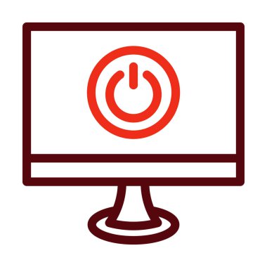 Kişisel ve ticari kullanım için Düğme Vektörü Kalın Çizgisi İki Renk Simgesi