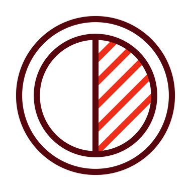 Kişisel ve ticari kullanım için Renk Karşıtlığı Vektör Kalın Çizgisi İki Renk Simgesi