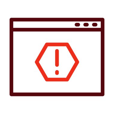 Kişisel ve Ticari Kullanım İçin Hata Vektörü Kalın Çizgi İki Renk Simgesi