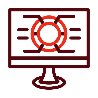 Kişisel ve ticari kullanım için UX Analitik Vektör Kalın Çizgi İki Renk Simgesi