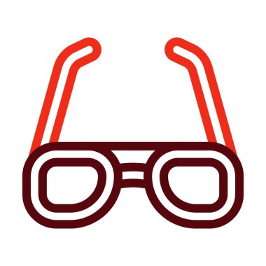 Kişisel ve ticari kullanım için Güneş Gözlüğü Vektör Kalın Çizgisi İki Renk Simgesi