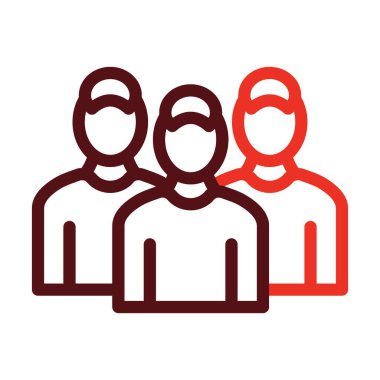 Liderler Kişisel ve Ticari Kullanım için Kalın Satır İki Renk Simgesi