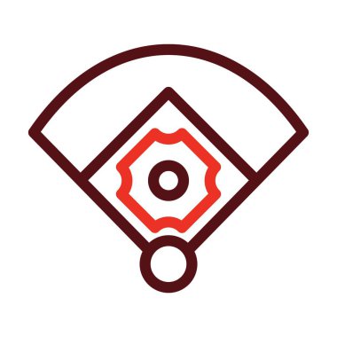 Kişisel ve ticari kullanım için Dış Alan Vektör Kalın Çizgisi İki Renk Simgesi