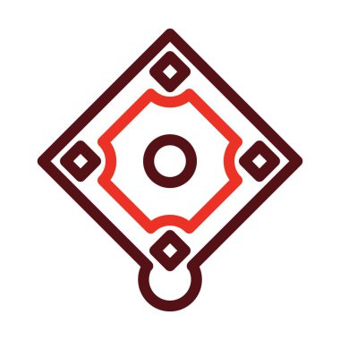 Saha Vektörü Kalın Çizgisi Kişisel ve Ticari Kullanım İçin İki Renk Simgesi