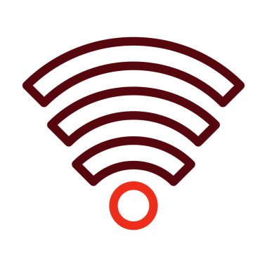 Kişisel ve ticari kullanım için İnternet Bağlantı Vektörü Kalın Satır İki Renk Simgesi