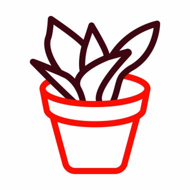 Yılan Bitkisi Kalın Çizgisi Kişisel ve Ticari Kullanım İçin İki Renk Simgesi