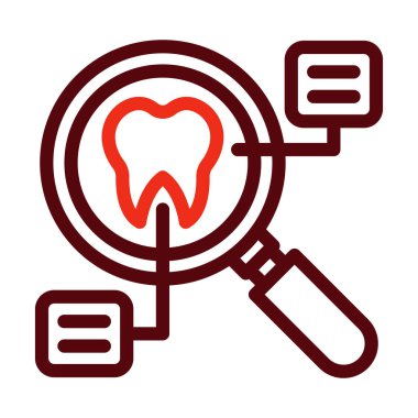 Kişisel ve Ticari Kullanım İçin Analiz Vektör Kalın Çizgisi İki Renk Simgesi