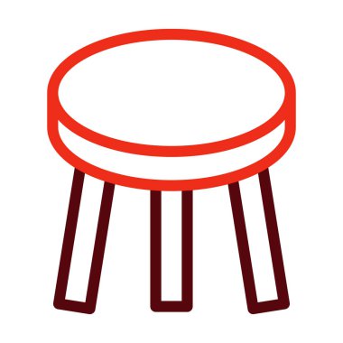 Kişisel ve ticari kullanım için Dışkı Vektörü Kalın Çizgisi İki Renk Simgesi