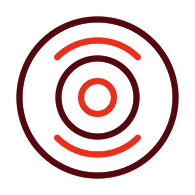 Kişisel ve ticari kullanım için CD Vektörü Kalın Çizgi İki Renk Simgesi