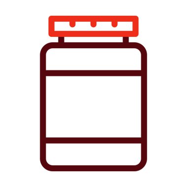 Kişisel ve ticari kullanım için Jar Vektör Kalın Çizgisi İki Renk Simgesi