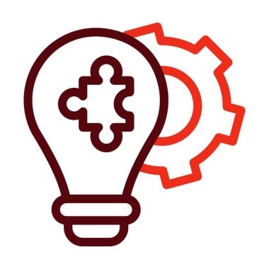 Kişisel ve ticari kullanım için Vektör Kalın Çizgisi İki Renk Simgeleri Çözülme Sorunu