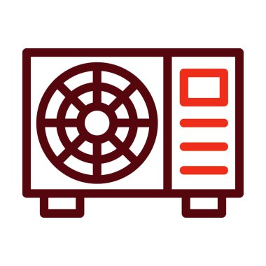 Kişisel ve Ticari Kullanım İçin AC Pencere Birimi Kalın Çizgi İki Renk Simgeleri