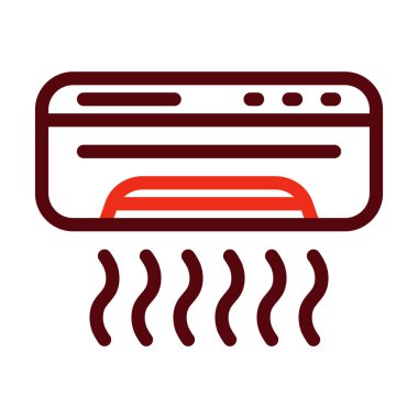 Kişisel ve ticari kullanım için Klima Vektör Kalın Çizgi İki Renk Simgeleri