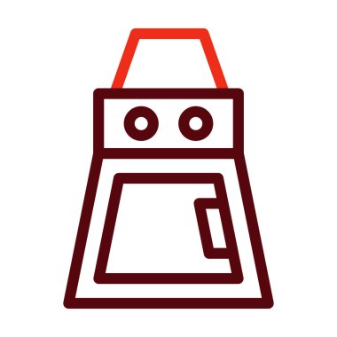 Kişisel ve Ticari Kullanım İçin Elektrik Kalorifer Kalın Çizgisi İki Renk Simgesi