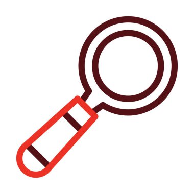 Kişisel ve Ticari Kullanım İçin İki Renk Simgesi Büyüteç Kalın Çizgisi